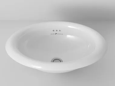 OVALE SMALL - Countertop oval ceramic washbasin with overflow _ Park Avenue